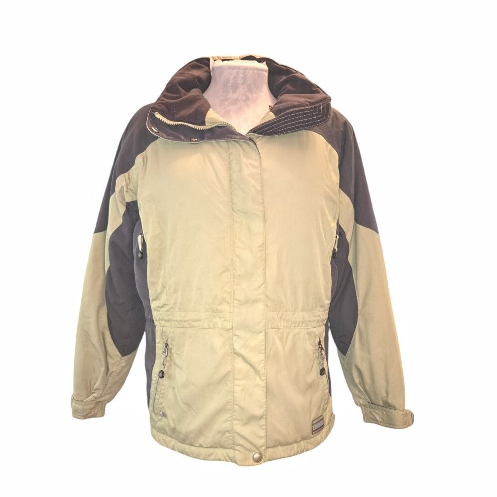 L.L. Bean Vintage Soft Green & Gray Primaloft Insulated Utility Ski Jacket Sz S